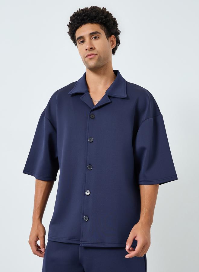 ستايلي طقم منسق من شورت وبلوزة بأكمام قصيرة - Image 1